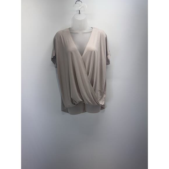 Double Zero Dolman Sleep Flowy Moth Gray Short Sleeve Blouse Women’s Size Small - Picture 2 of 8